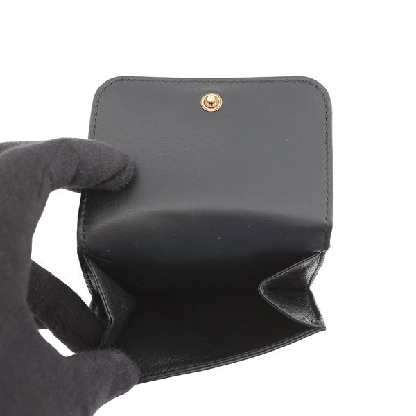 バレンシアガ 三つ折り財布 モナコ ミニ ウォレット パフィー アリーナラムスキン 765467 BALENCIAGA 黒