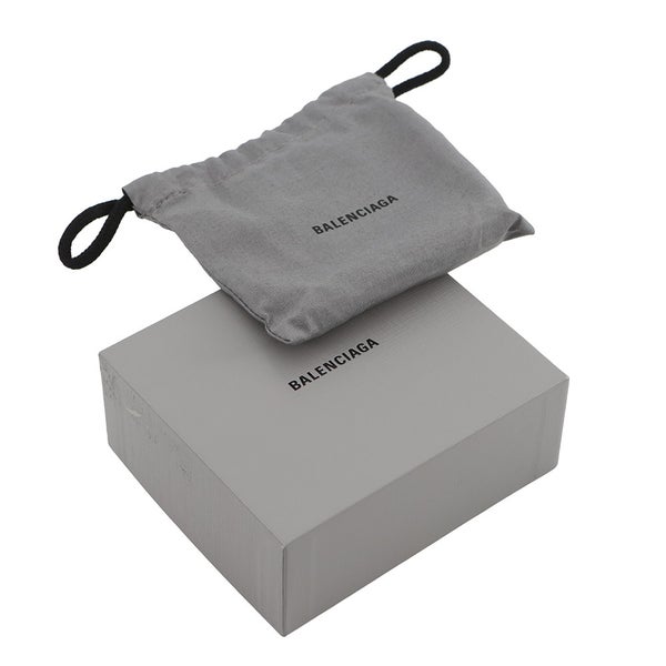 バレンシアガ 三つ折り財布 モナコ ミニ ウォレット パフィー アリーナラムスキン 765467 BALENCIAGA 黒