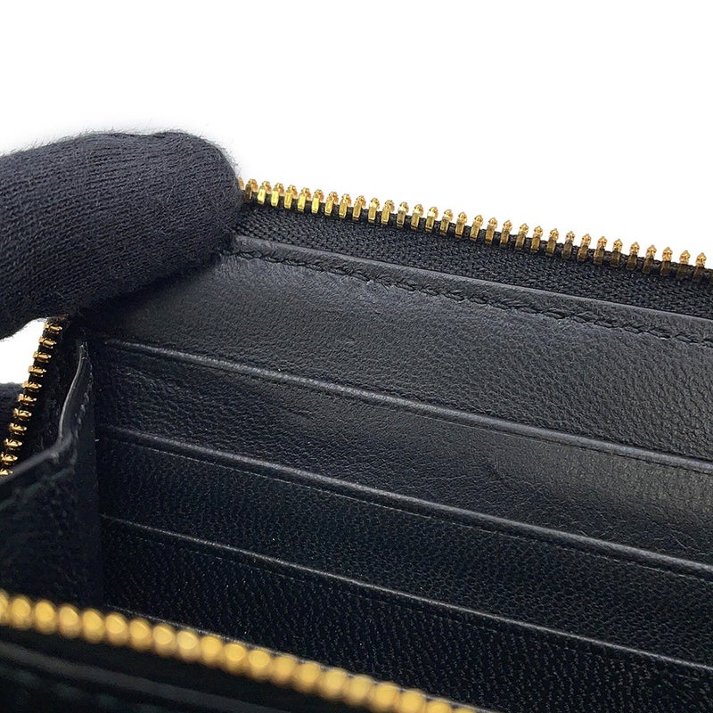 バレンシアガ 長財布 クラッシュ コンチネンタルウォレット キルテッド クラッシュドカーフレザー 766447 BALENCIAGA 黒