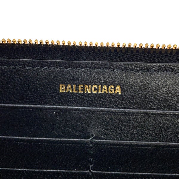 バレンシアガ 長財布 クラッシュ コンチネンタルウォレット キルテッド クラッシュドカーフレザー 766447 BALENCIAGA 黒