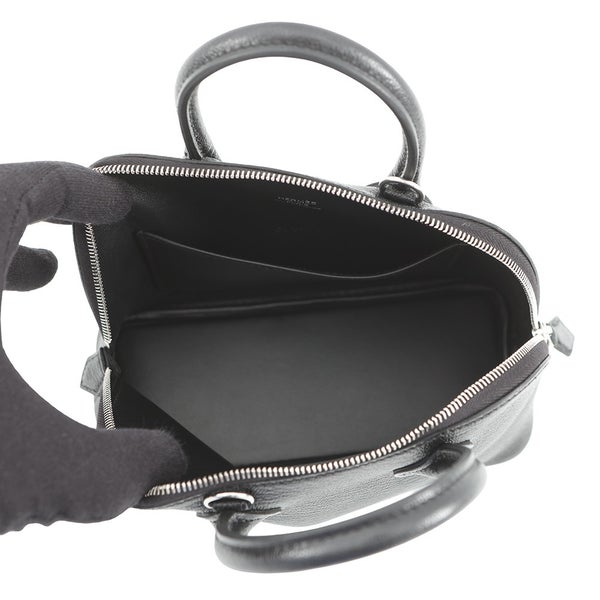 エルメス ボリード1923 ミニ ブラック/シルバー金具 シェブルシャムキラ G刻印 HERMES ２wayショルダー 黒