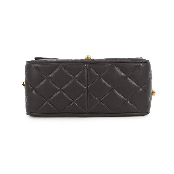 シャネル ショルダーバッグ マトラッセ ココマーク フリンジ タッセル ラムスキン CHANEL バッグ 黒