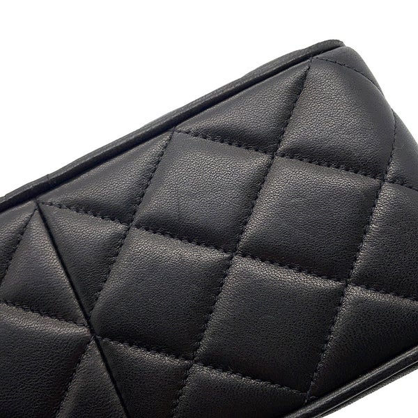 シャネル ショルダーバッグ マトラッセ ココマーク フリンジ タッセル ラムスキン CHANEL バッグ 黒