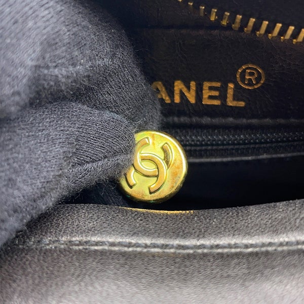シャネル ショルダーバッグ マトラッセ ココマーク フリンジ タッセル ラムスキン CHANEL バッグ 黒