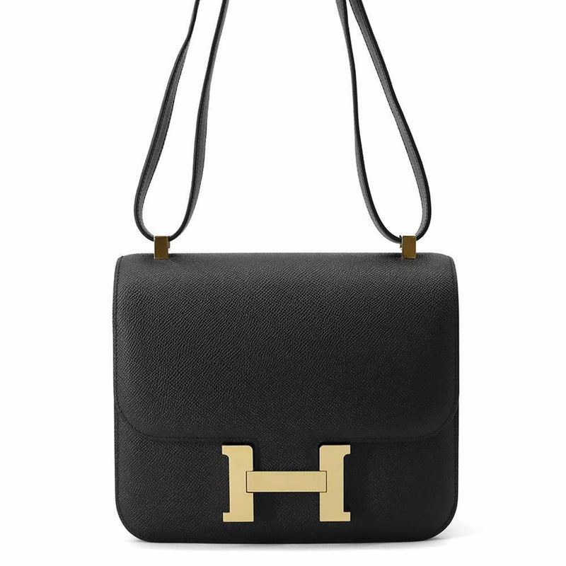 エルメス ショルダーバッグ コンスタンス3 24 ブラック/ゴールド金具 エプソン X刻印 黒