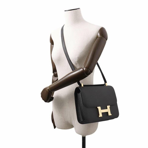 エルメス ショルダーバッグ コンスタンス3 24 ブラック/ゴールド金具 エプソン X刻印 黒