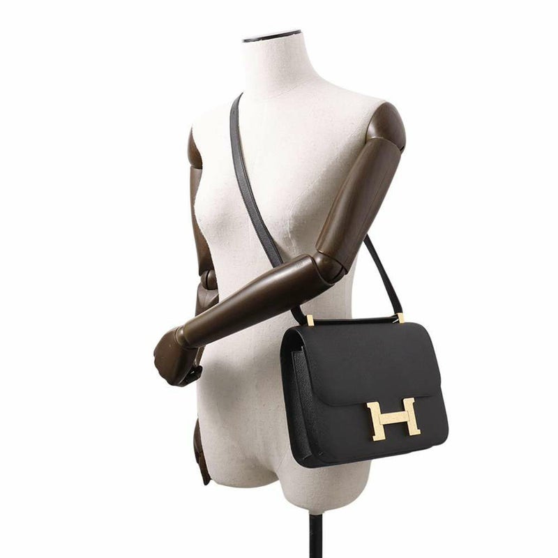 エルメス ショルダーバッグ コンスタンス3 24 ブラック/ゴールド金具 エプソン X刻印 黒
