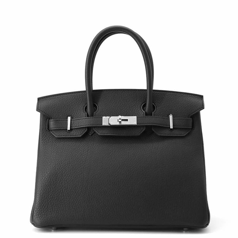 エルメス バーキン30 ブラック/シルバー金具 トゴ K刻印 HERMES Birkin ハンドバッグ