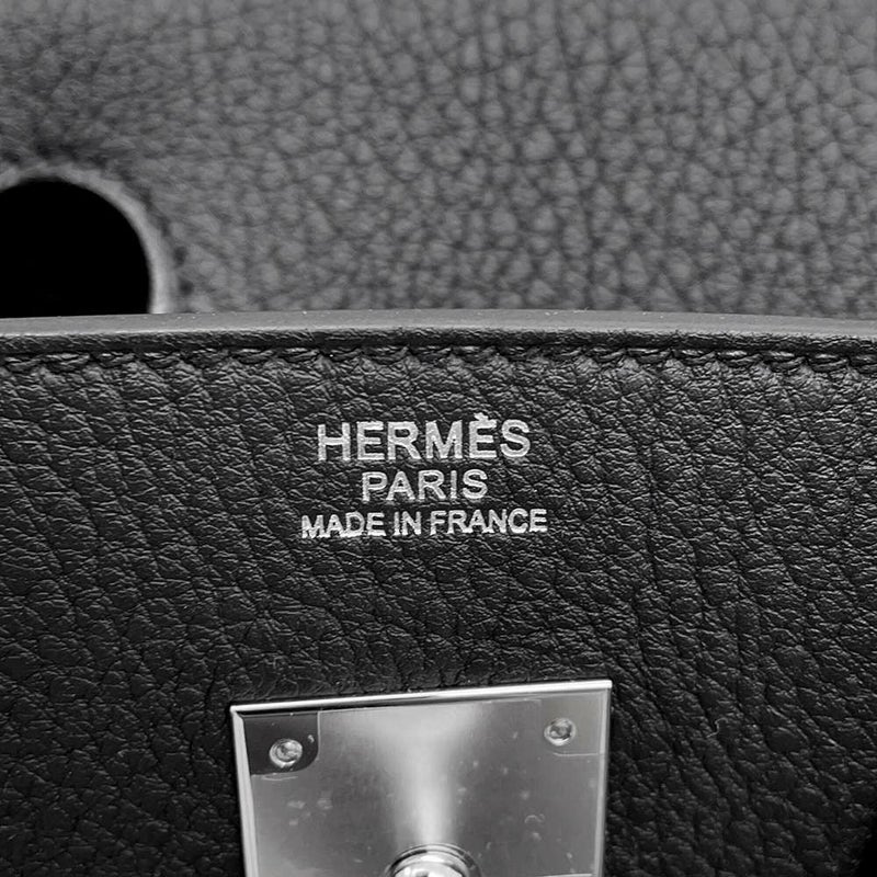 エルメス バーキン30 ブラック/シルバー金具 トゴ K刻印 HERMES Birkin ハンドバッグ