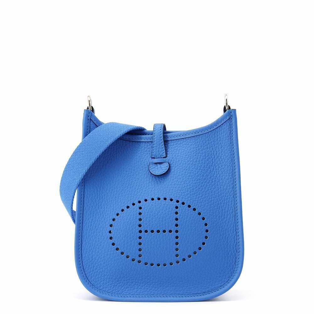 エルメス ショルダーバッグ エブリンTPM ブルーイドラ/シルバー金具