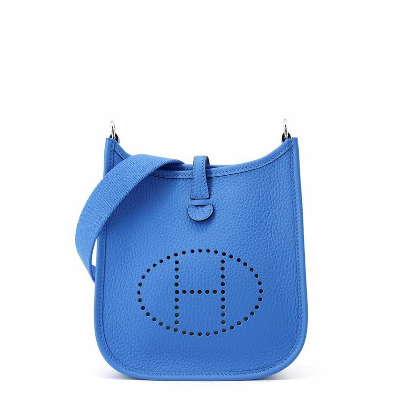 エルメス ショルダーバッグ エブリンTPM ブルーイドラ/シルバー金具 トリヨンクレマンス W刻印 HERMES Evelyne
