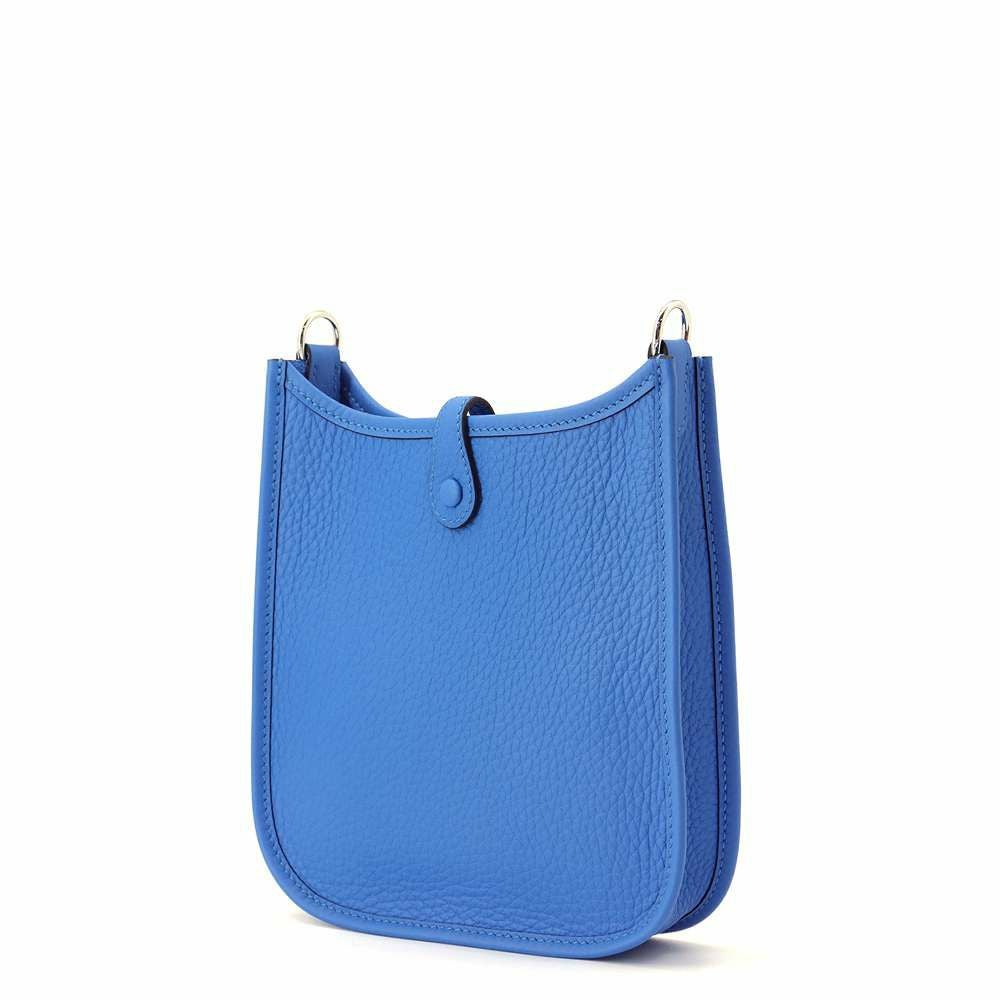 エルメス ショルダーバッグ エブリンTPM ブルーイドラ/シルバー金具