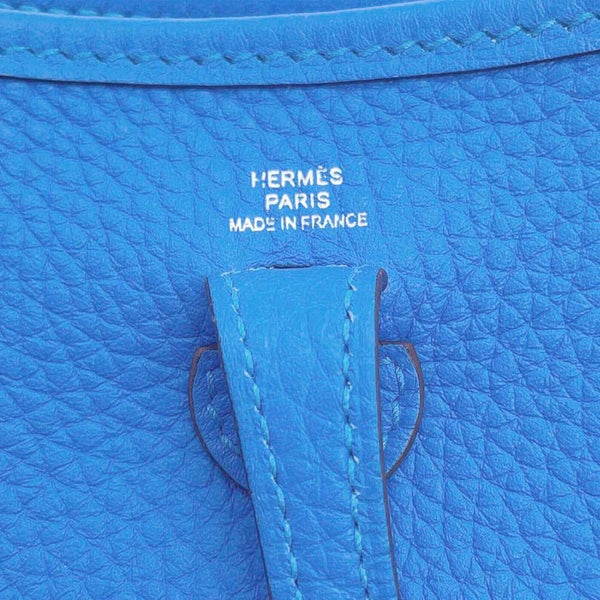 エルメス ショルダーバッグ エブリンTPM ブルーイドラ/シルバー金具 トリヨンクレマンス W刻印 HERMES Evelyne