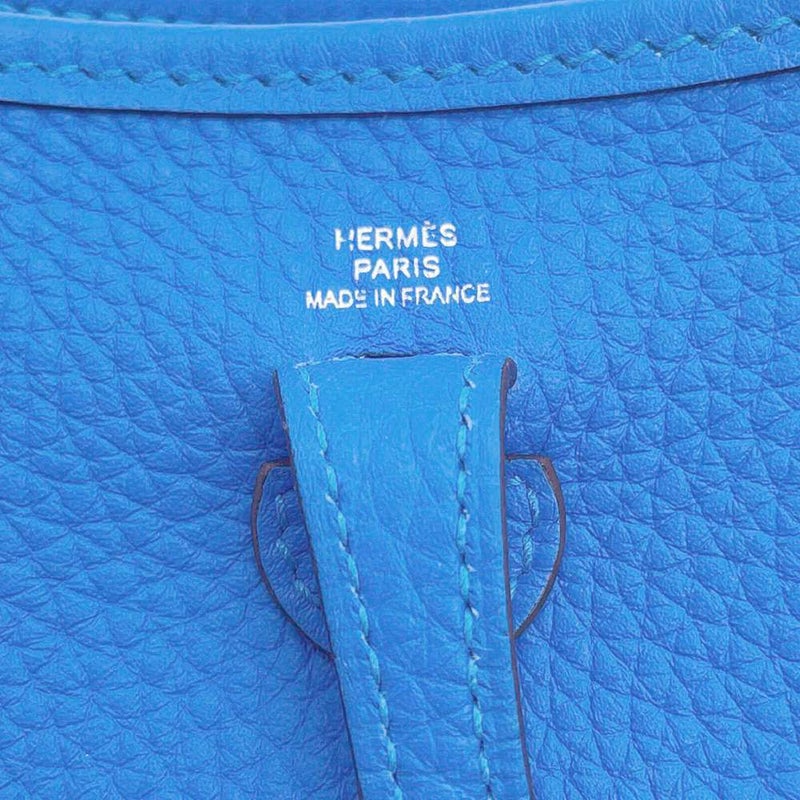 エルメス ショルダーバッグ エブリンTPM ブルーイドラ/シルバー金具 トリヨンクレマンス W刻印 HERMES Evelyne