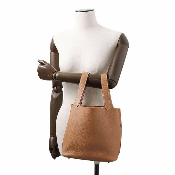 エルメス ハンドバッグ ピコタンロックMM ゴールド/ゴールド金具 トリヨンクレマンス W刻印