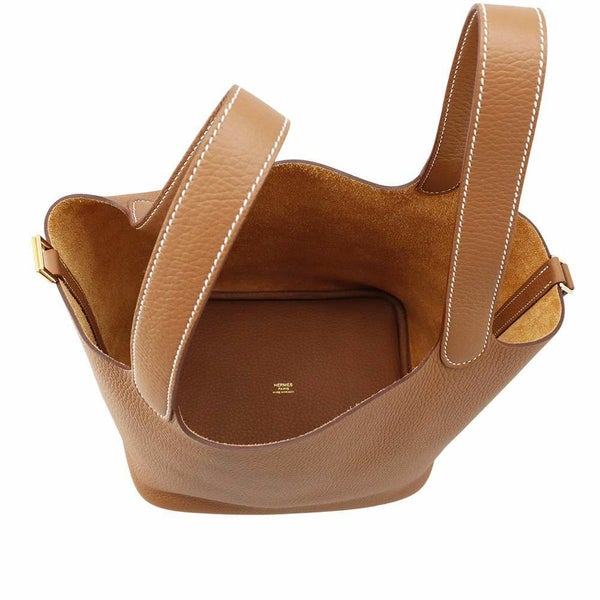 エルメス ハンドバッグ ピコタンロックMM ゴールド/ゴールド金具 トリヨンクレマンス W刻印