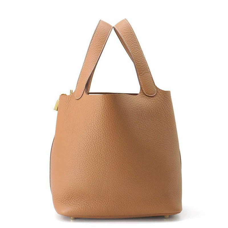 エルメス ハンドバッグ ピコタンロックMM ゴールド/ゴールド金具 トリヨンクレマンス W刻印