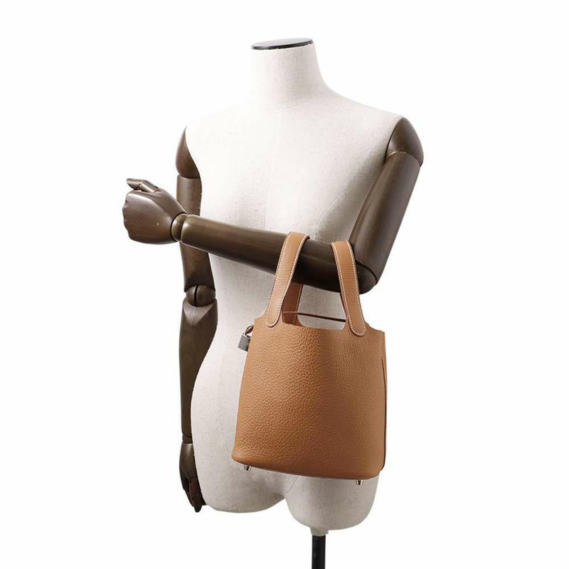 エルメス ハンドバッグ ピコタンロックPM ゴールド/シルバー金具 トリヨンクレマンス W刻印