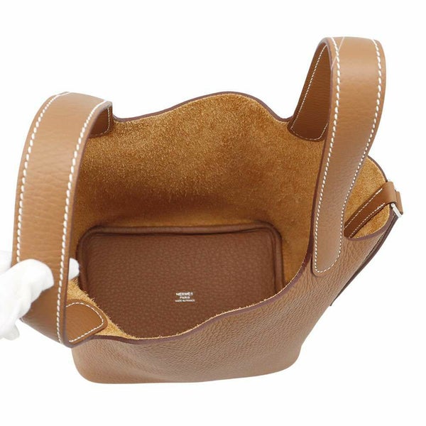 エルメス ハンドバッグ ピコタンロックPM ゴールド/シルバー金具 トリヨンクレマンス W刻印