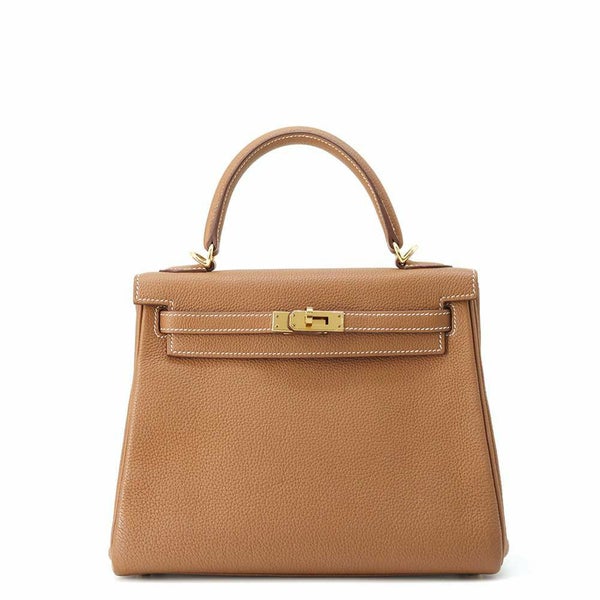 エルメス ハンドバッグ ケリー25 内縫い ゴールド/ゴールド金具 トゴ Y刻印 2wayショルダー