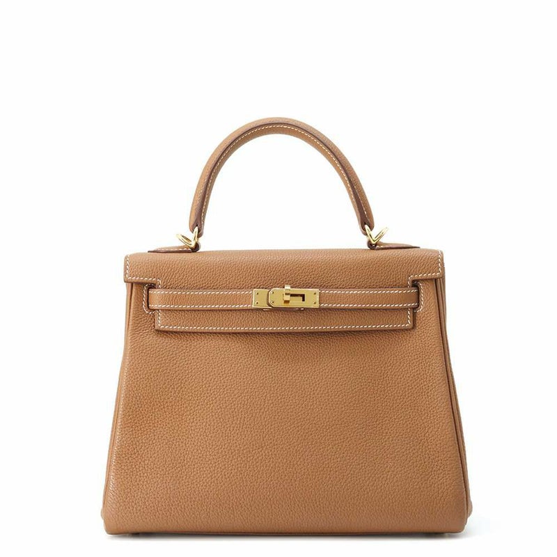 エルメス ハンドバッグ ケリー25 内縫い ゴールド/ゴールド金具 トゴ Y刻印 2wayショルダー