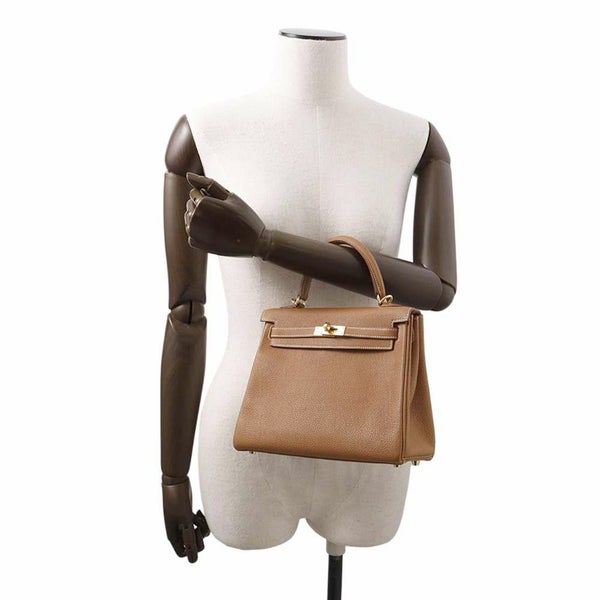 エルメス ハンドバッグ ケリー25 内縫い ゴールド/ゴールド金具 トゴ Y刻印 2wayショルダー