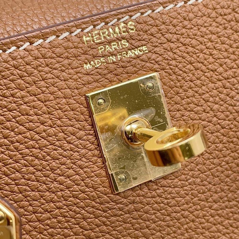 エルメス ハンドバッグ ケリー25 内縫い ゴールド/ゴールド金具 トゴ Y刻印 2wayショルダー