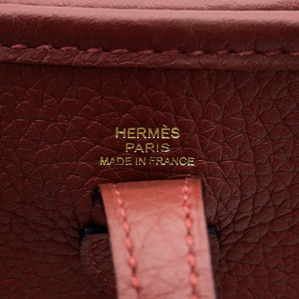 エルメス ショルダーバッグ エブリンTPM 111cm アマゾン ルージュアッシュ/ゴールド金具 トリヨンクレマンス K刻印 HERMES Evelyne