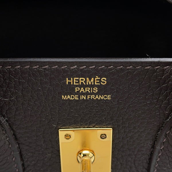 エルメス バーキン25 べブラン/ゴールド金具 トゴ G刻印 HERMES Birkin ハンドバッグ