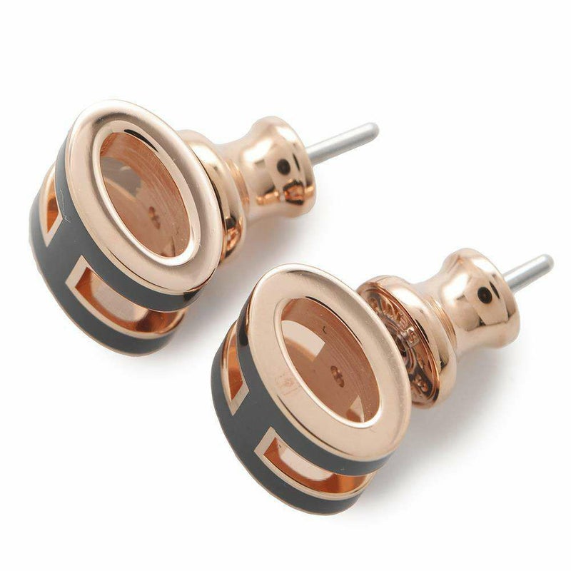 エルメス ピアス ミニ・ポップアッシュ ブラック/ピンクゴールド金具 HERMES アクセサリー