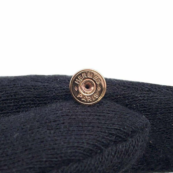 エルメス ピアス ミニ・ポップアッシュ ブラック/ピンクゴールド金具 HERMES アクセサリー