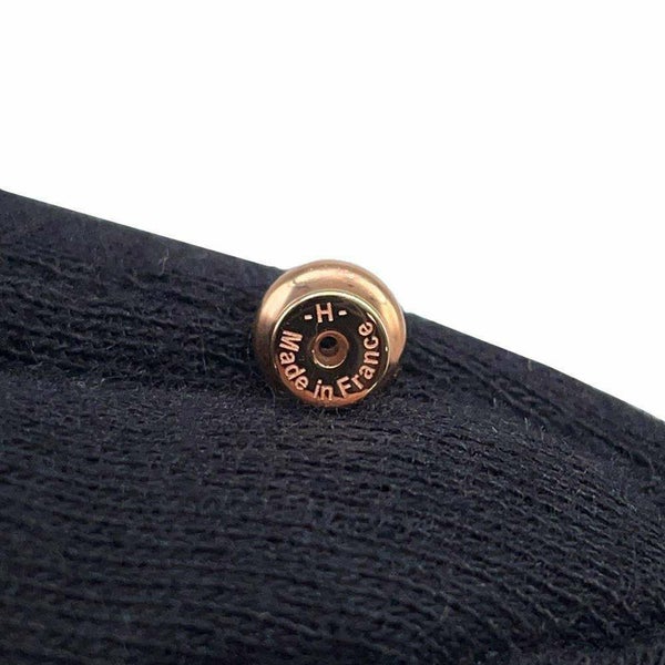 エルメス ピアス ミニ・ポップアッシュ ブラック/ピンクゴールド金具 HERMES アクセサリー