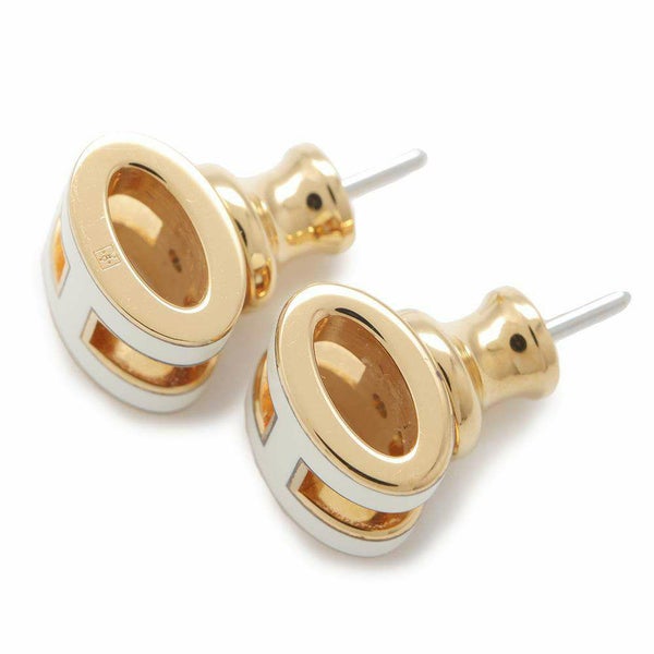 エルメス ピアス ミニ・ポップアッシュ ホワイト/ゴールド金具 Hモチーフ HERMES Pop H ポップH