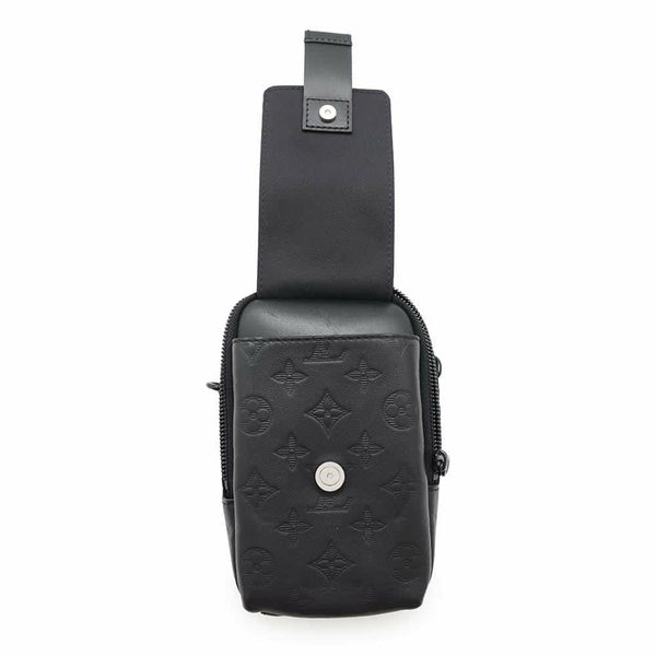 ルイヴィトン ショルダーバッグ モノグラム・シャドウ ダブル・フォンポーチ M81323 LOUIS VUITTON ブラック 黒