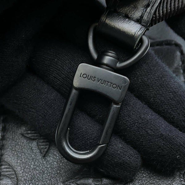 ルイヴィトン ショルダーバッグ モノグラム・シャドウ ダブル・フォンポーチ M81323 LOUIS VUITTON ブラック 黒