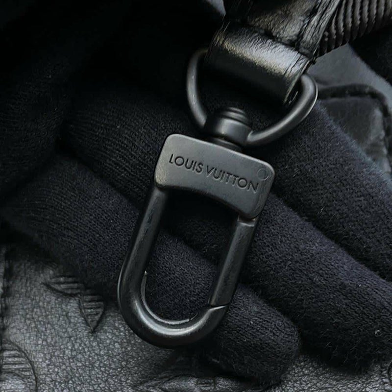 ルイヴィトン ショルダーバッグ モノグラム・シャドウ ダブル・フォンポーチ M81323 LOUIS VUITTON ブラック 黒