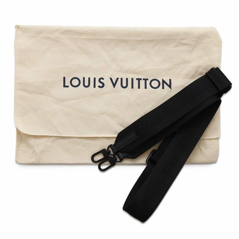 ルイヴィトン ショルダーバッグ モノグラム・シャドウ ダブル・フォンポーチ M81323 LOUIS VUITTON ブラック 黒
