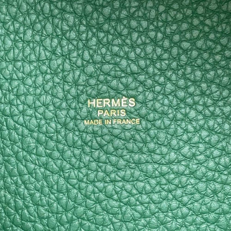 エルメス ハンドバッグ ピコタンロックPM ヴェールモワイヤン/ゴールド金具 トリヨンクレマンス W刻印 HERMES トートバッグ