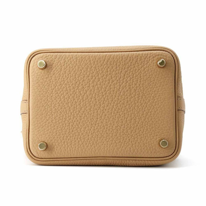 エルメス ハンドバッグ ピコタンロックPM ビスキュイ/ゴールド金具 トリヨンクレマンス W刻印