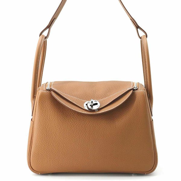 エルメス ハンドバッグ リンディ26 ゴールド/シルバー金具 トリヨンクレマンス K刻印 2wayショルダー