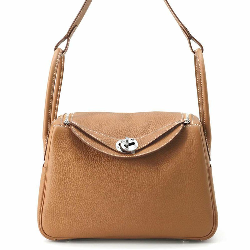 エルメス ハンドバッグ リンディ26 ゴールド/シルバー金具 トリヨンクレマンス K刻印 2wayショルダー