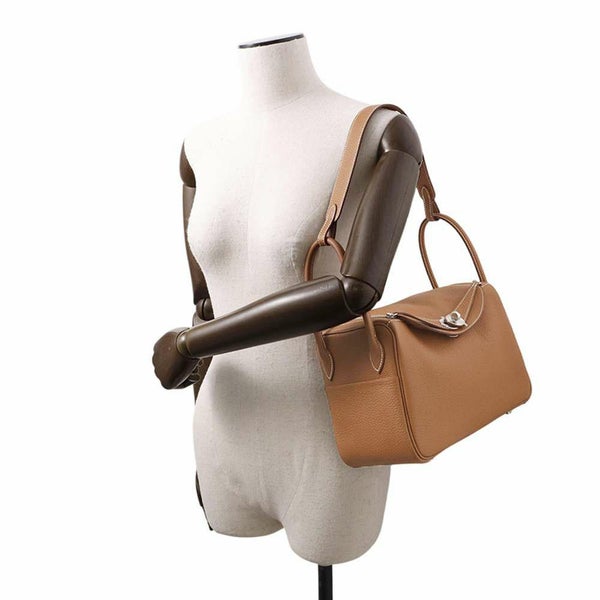 エルメス ハンドバッグ リンディ26 ゴールド/シルバー金具 トリヨンクレマンス K刻印 2wayショルダー