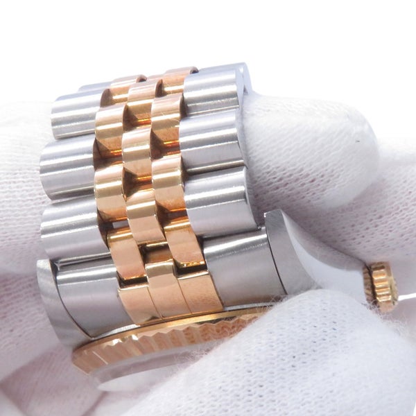 ロレックス デイトジャスト S番 SS/K18YG イエローゴールド 16233 ROLEX 腕時計 アイボリー文字盤 ピラミッド