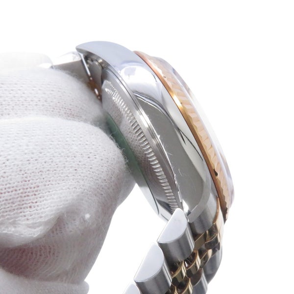 ロレックス デイトジャスト S番 SS/K18YG イエローゴールド 16233 ROLEX 腕時計 アイボリー文字盤 ピラミッド
