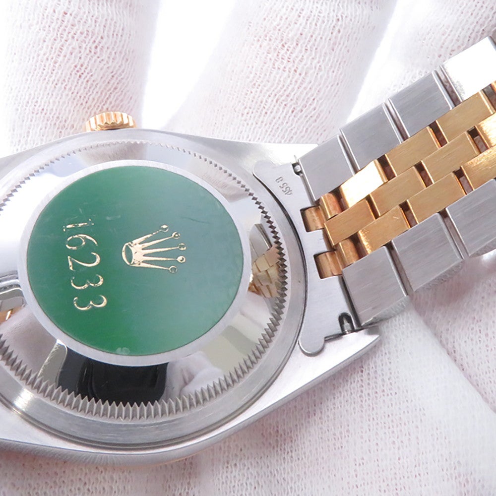 ロレックス デイトジャスト S番 SS/K18YG イエローゴールド 16233 ROLEX 腕時計 アイボリー文字盤 ピラミッド ロレックス デイトジャスト S番 SS/K18YG イエローゴールド 16233