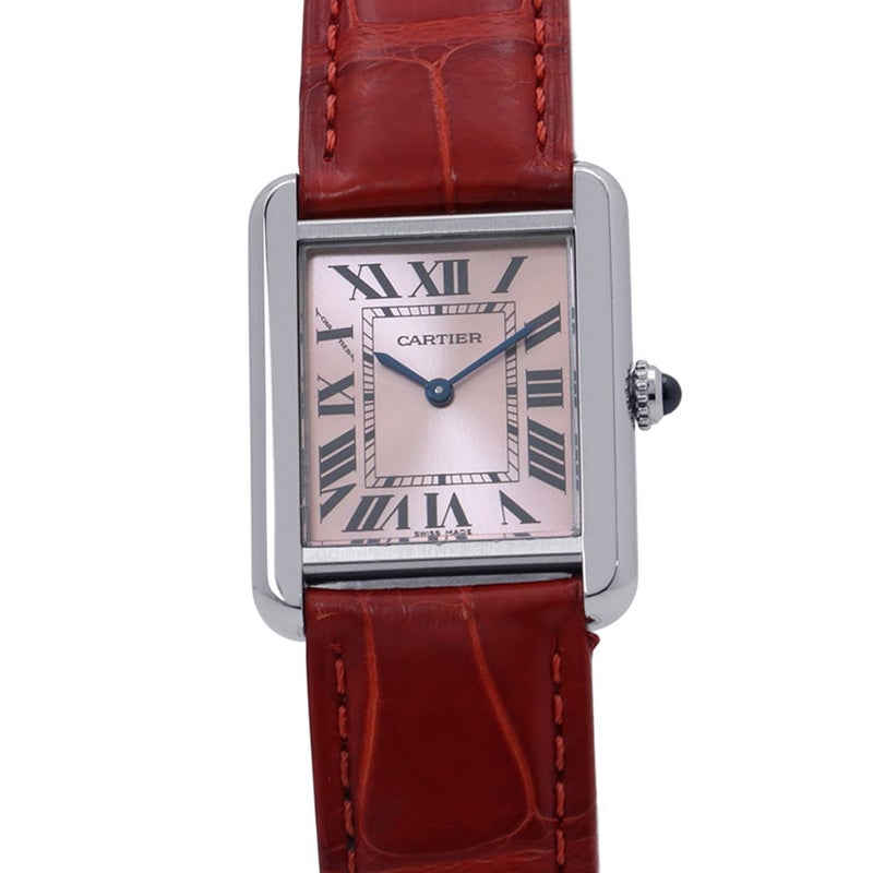 カルティエ タンク ソロ SM W5200000 Cartier 腕時計 ウォッチ レディース シャンパンピンク文字盤