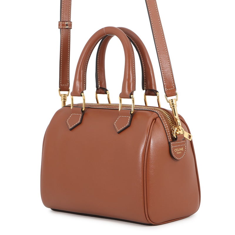 セリーヌ ハンドバッグ キュイルトリオンフ スモール ボストン スムースカーフレザー 113773 CELINE 2way ブラウン