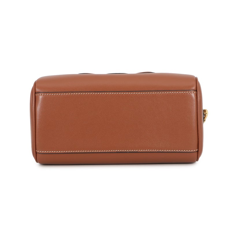 セリーヌ ハンドバッグ キュイルトリオンフ スモール ボストン スムースカーフレザー 113773 CELINE 2way ブラウン