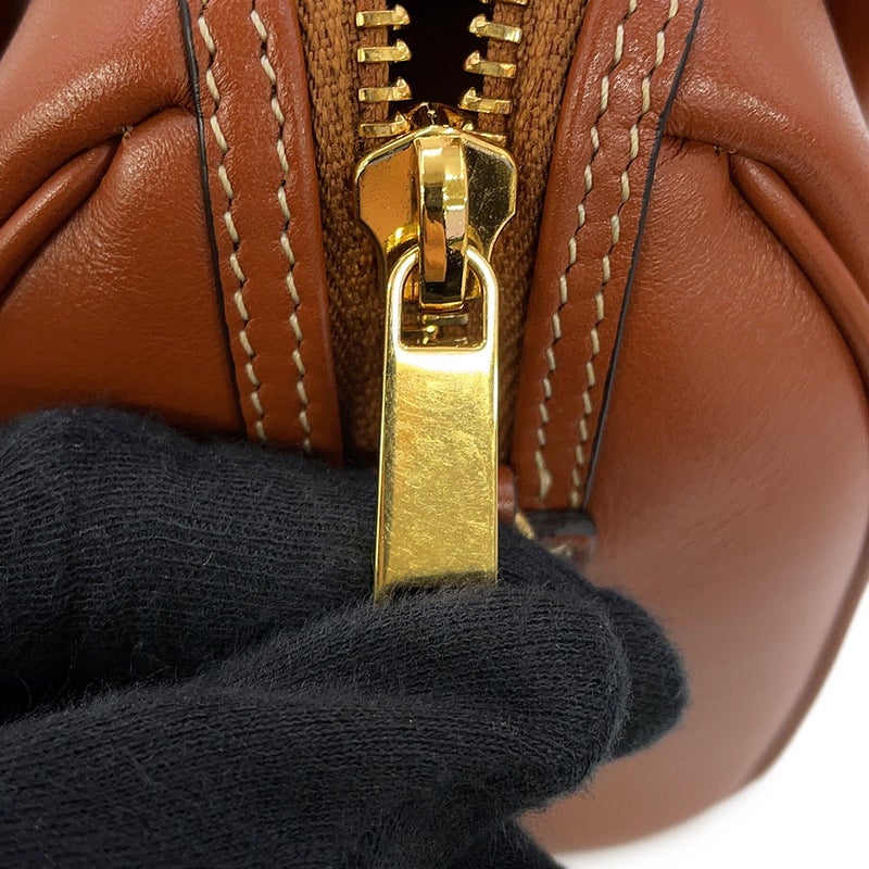 セリーヌ ハンドバッグ キュイルトリオンフ スモール ボストン スムースカーフレザー 113773 CELINE 2way ブラウン