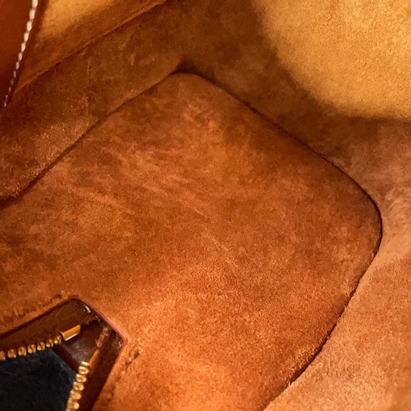 セリーヌ ハンドバッグ キュイルトリオンフ スモール ボストン スムースカーフレザー 113773 CELINE 2way ブラウン
